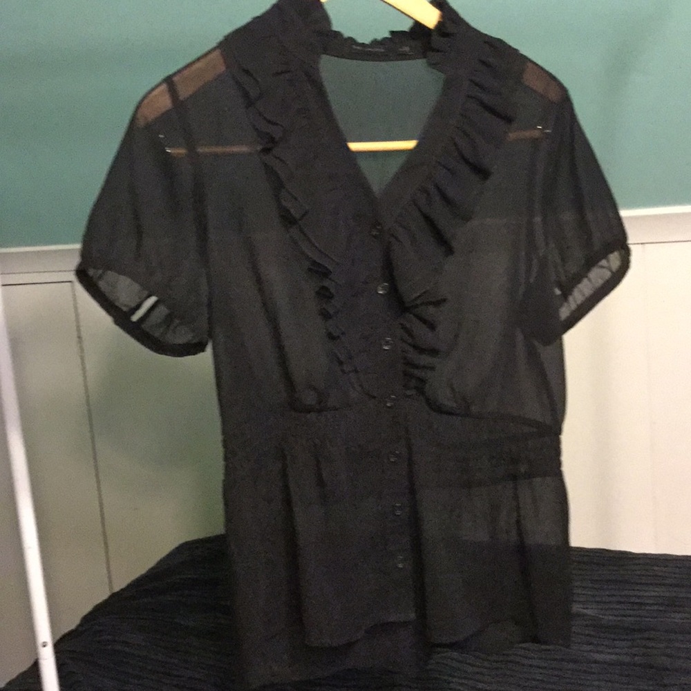 Black Sheer Blouse